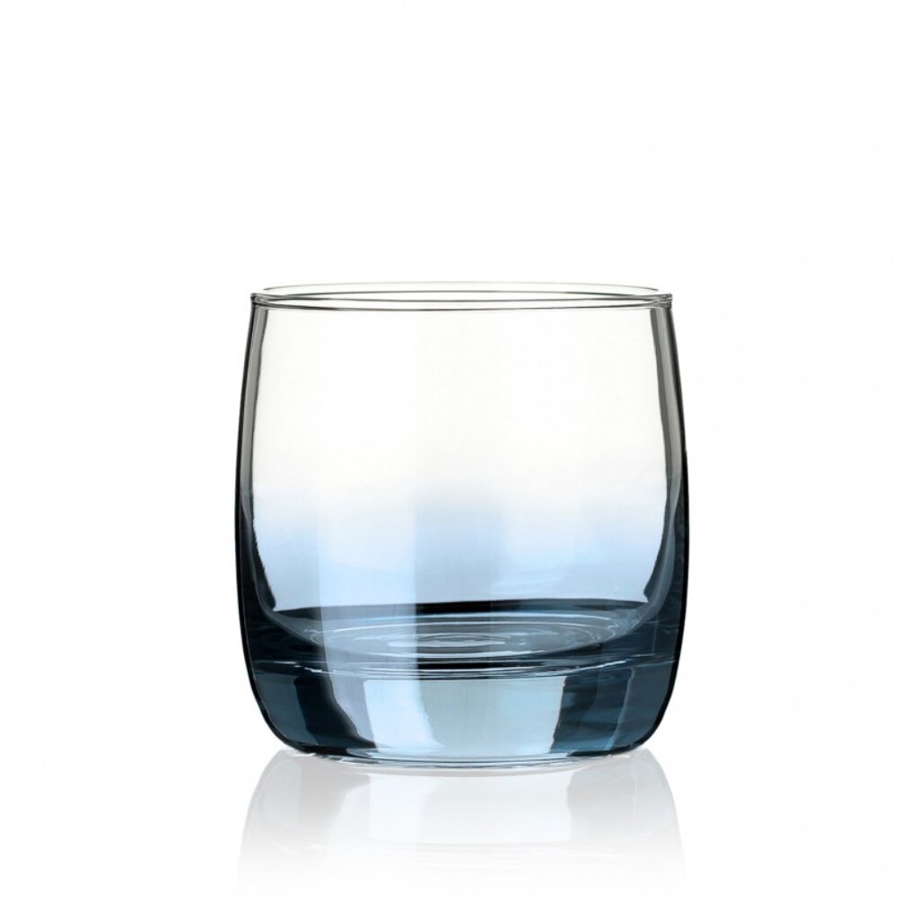 Стакан 310 мл, стекло, 6 шт, Glasstar, Черное море Омбре 3, RNBSO_9370_3 набор стаканов для виски клаб 6 шт 300 мл хрустальное стекло