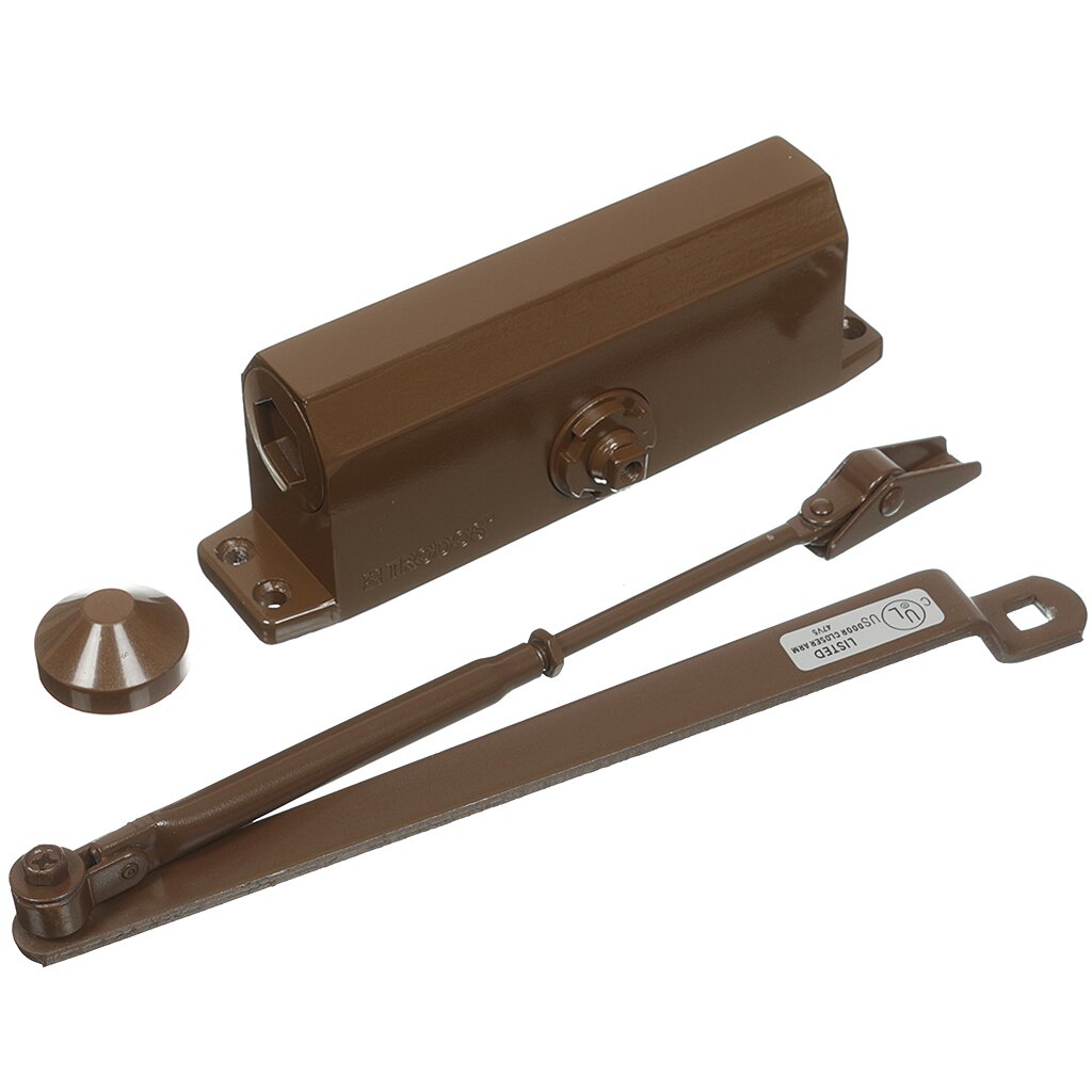 Доводчик дверной Trodos, TD-120, -35°C + 60°C °C, 100 кг, коричневый, 272020 доводчик дверной isp 430 максимальная нагрузка 110 кг коричневый