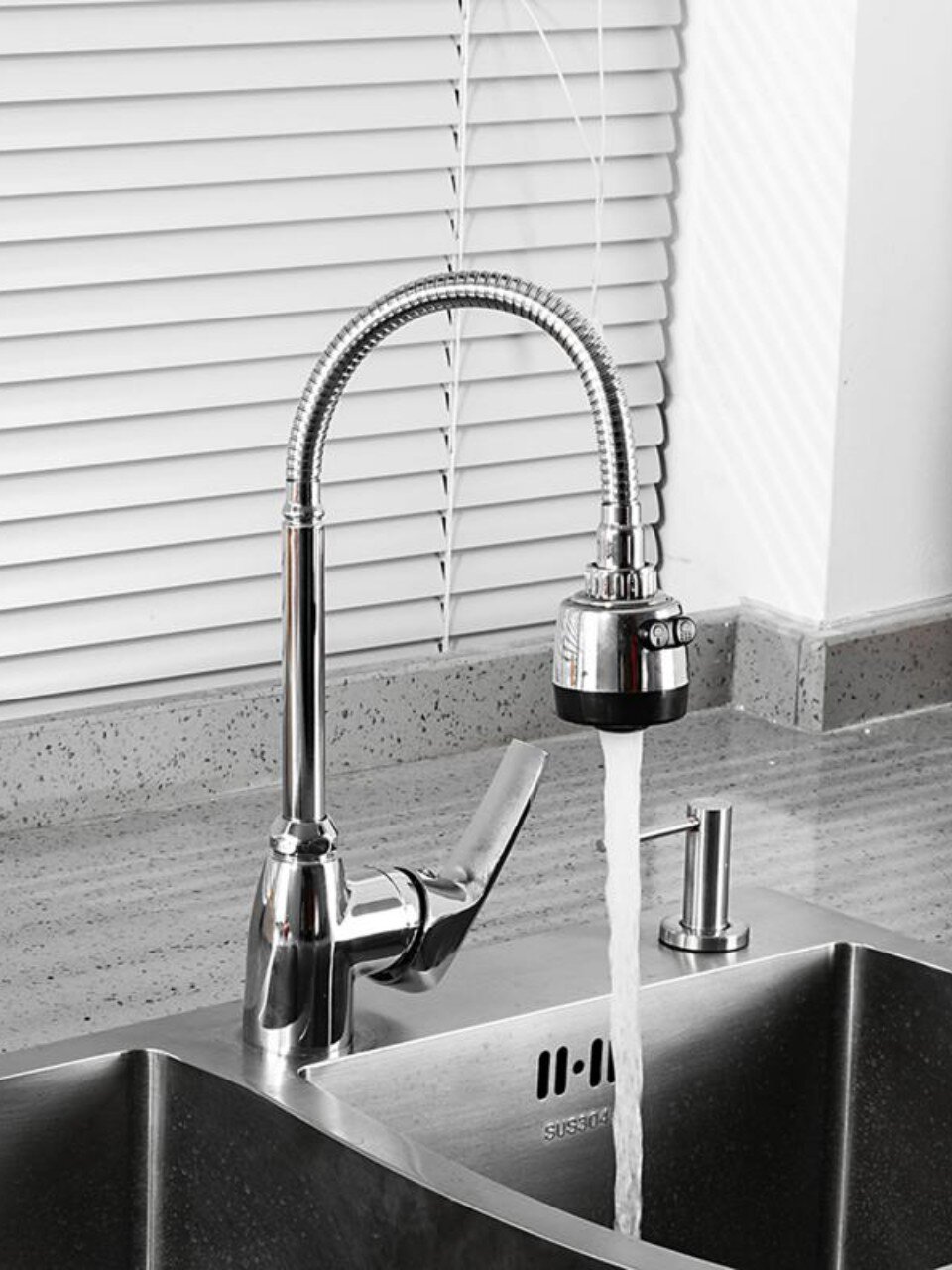 Смеситель для кухни, Frud, гибкий излив, с картриджем, R42055-2