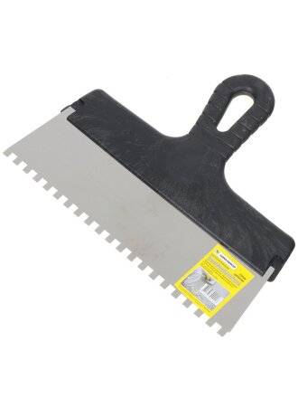 Шпатель для клея, нержавеющая сталь, зубчатый, 25 зуб, 6х6 мм