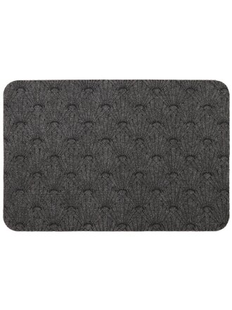 Коврик грязезащитный влаговпитывающий, 40х60 см, прямоугольный, полиэстер, серый, LK11