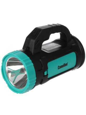 Фонарь ручной, встроенный аккумулятор, прожектор, Camelion, LED51527, зарядка от USB, пластик, 4 режима, 1LED+COB, Type C, 3 x LR6, 2В, 15130