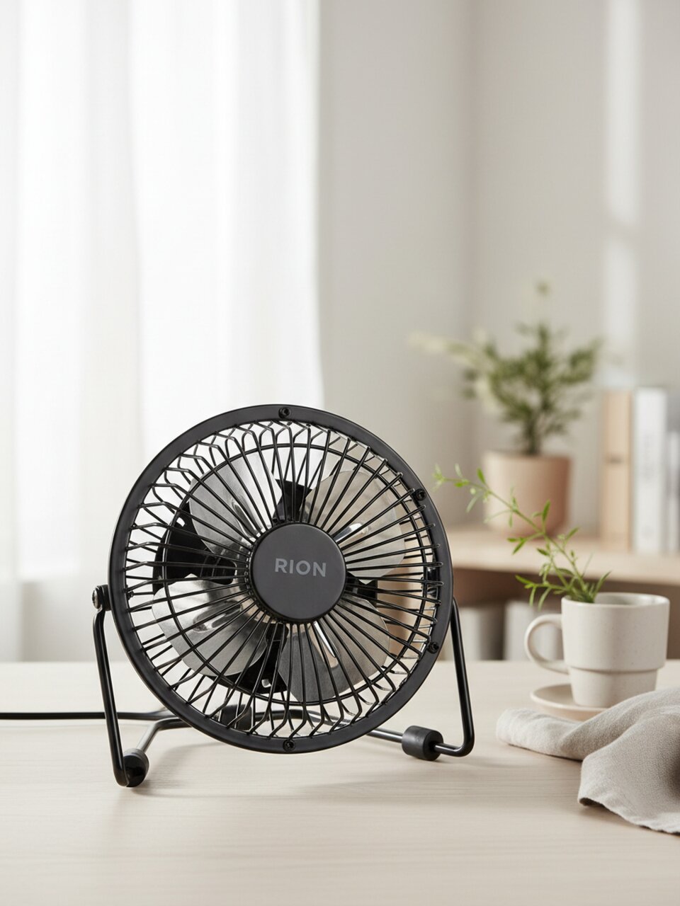 Вентилятор настольный, Rion, 2.5 Вт, USB, черный, FS40-A (QT-U401-blk)