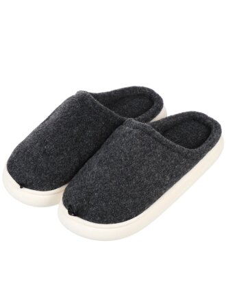 Тапки для мужчин, черные, р. 44-45, закрытые, войлок, A210073