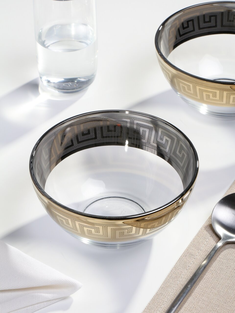 Салатник стекло, круглый, 2 шт, 7.8х7.8 см, подарочная упаковка, Греция, Glasstar, GN4_1449_1