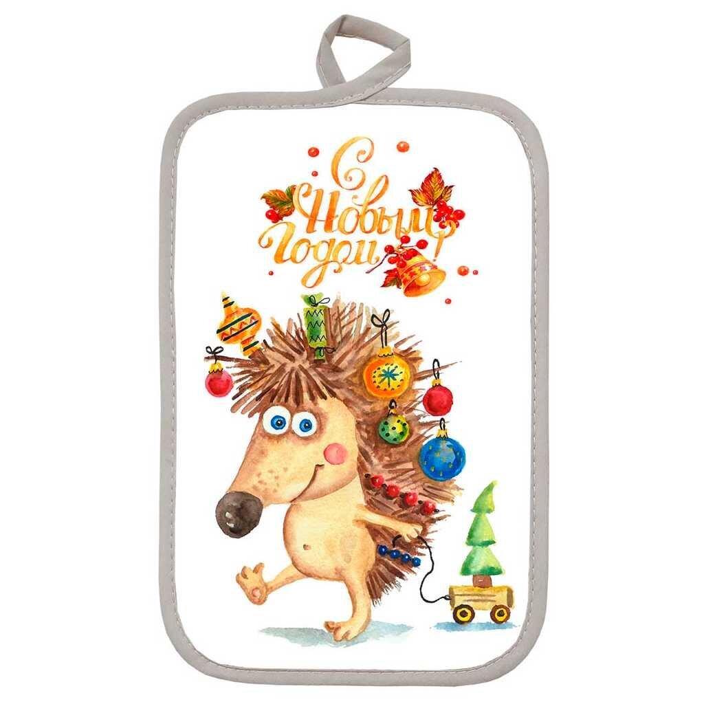 Прихватка 22х14 см, 100% полиэстер, фотопечать, 016-рис26