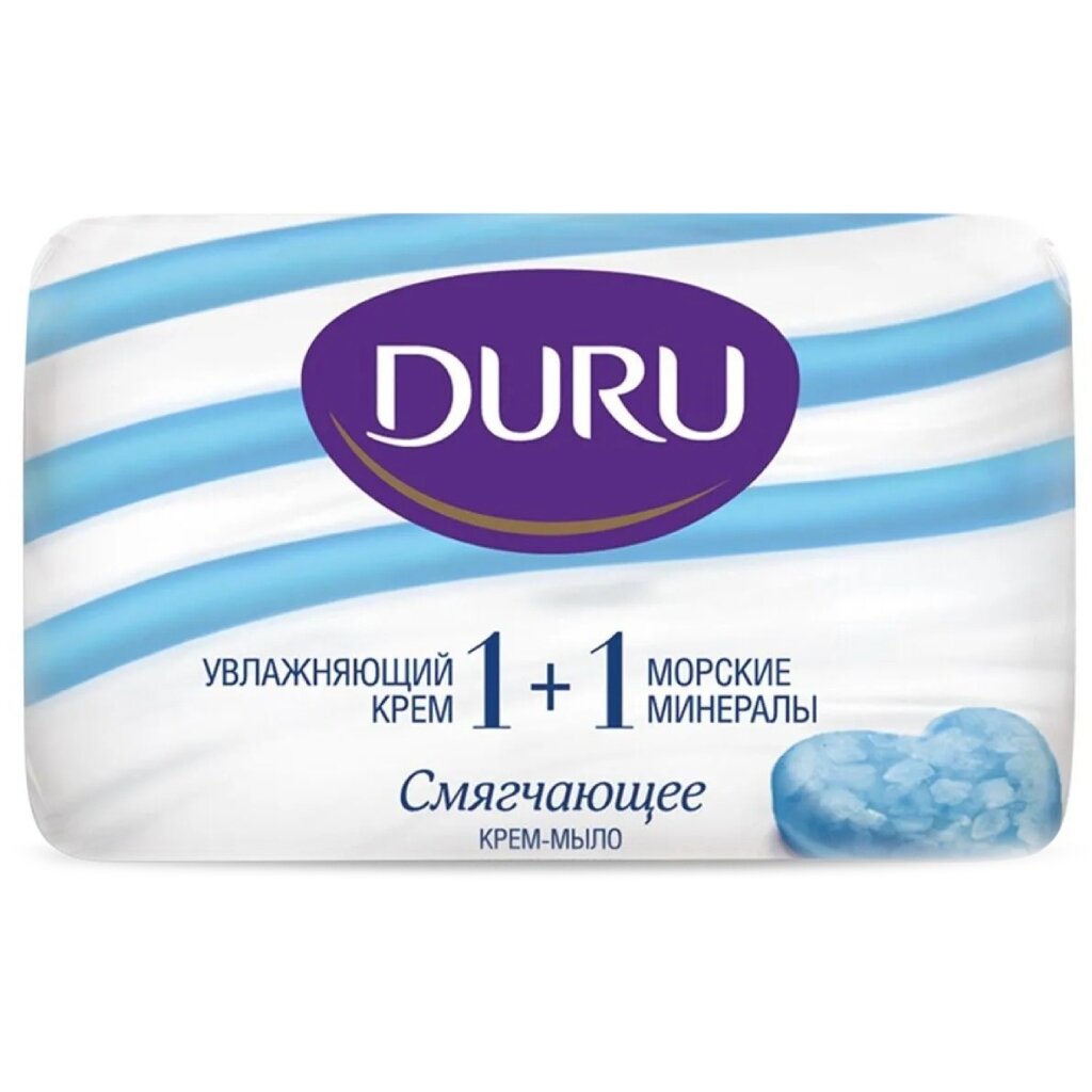 Мыло Duru, 1+1 Морские минералы, 80 г мыло duru hydro pure лепестки сакуры 106 г косметическое