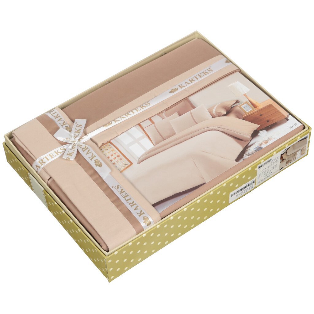 т КПБ Картекс Евро сатин (2н70*70, 2н 50*70. пр230*250, п200*220) 135гр/м2 кремовый SO116 Турция