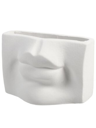 Фигурка декоративная гипс, 16.4х8.5х10.8 см, кашпо, ваза, органайзер, белая, 10 0715 0000