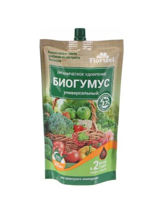 Удобрение Биогумус, универсальное, гель, 500 мл, Florizel
