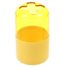 Стакан для зубных щеток, 7.2х11.5 см, пластик, желтый, PS0263FA-TBH