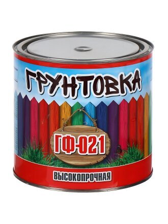 Грунтовка алкидная, Zabor, ГФ-21, для внутренних и наружных работ, серая, 2.6 кг