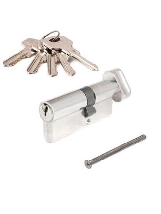 Личинка замка двери Apecs, SC-70(30C/40)-C-NI (SC-70(30/40)-Z-C-NI), 9056, 70 мм, никель