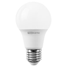 Лампа светодиодная E27, 12 Вт, 100 Вт, 230 В, груша, 4000 К, свет холодный белый, TDM Electric, А60