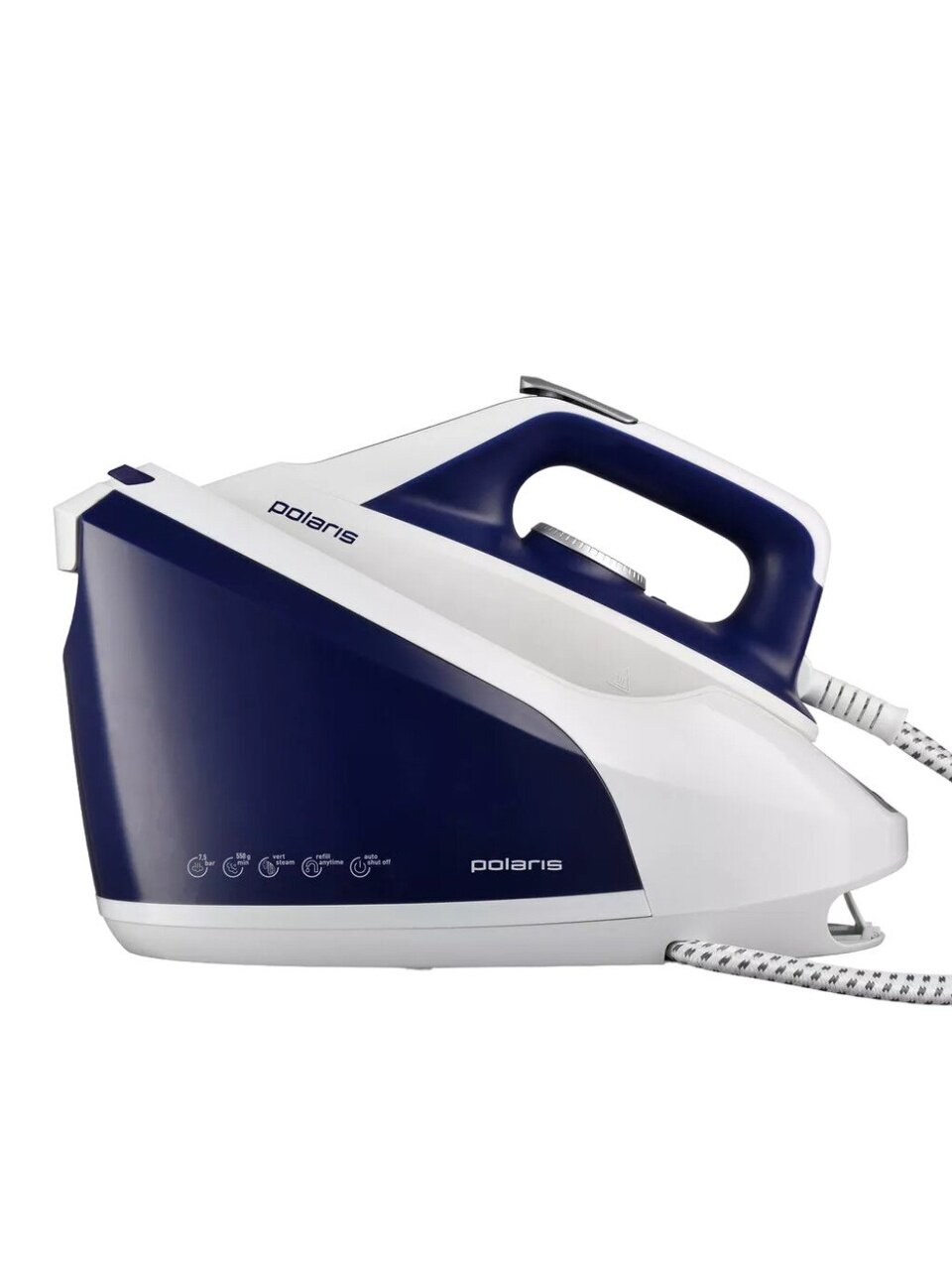 Парогенератор Polaris, PSS 8080K, 2400 Вт, керамика, вертикальное отпаривание, 1.8 л, 2 м, синий