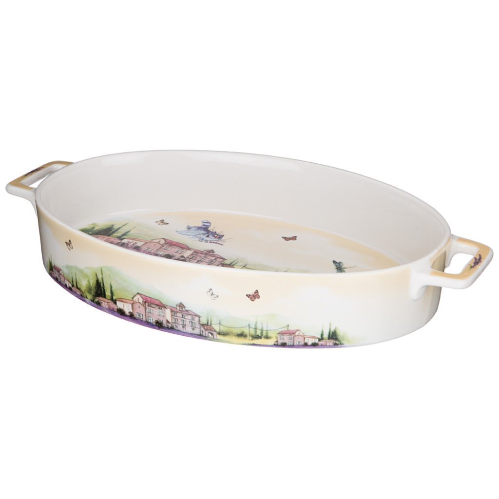 Блюдо овальное с ручками Lefard &amp;quot;лаванда&amp;quot; 36,5x21x6 см, 104-729