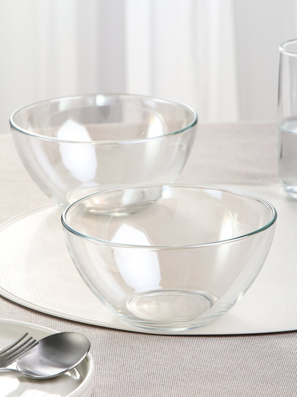 Салатник стекло, круглый, 2 шт, 15.8х7.8 см, подарочная упаковка, Радуга, Glasstar, RN_1449_1