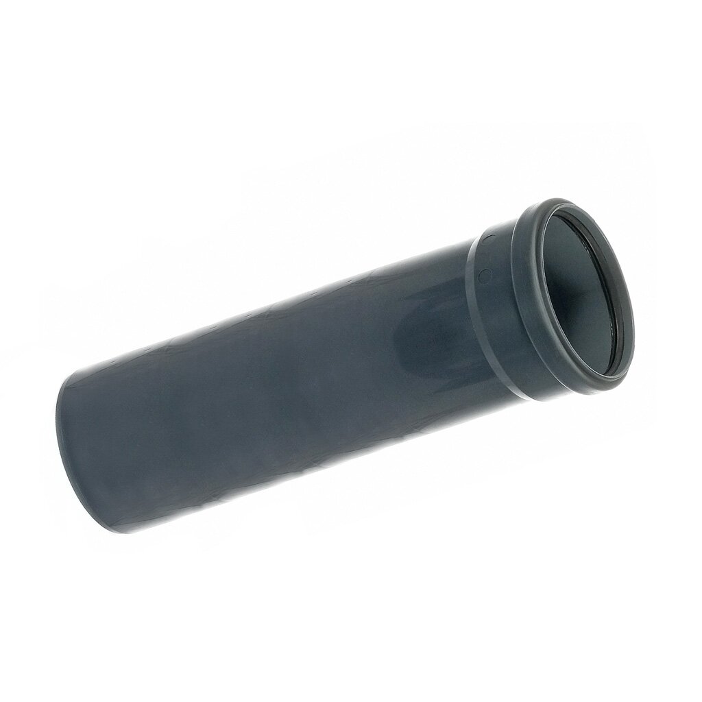Труба канализационная внутренняя, диаметр 50х1500х1.8 мм, полипропилен, Кубаньтехнопласт, серая труба квадратная для системы поения 22х22 мм 1 м