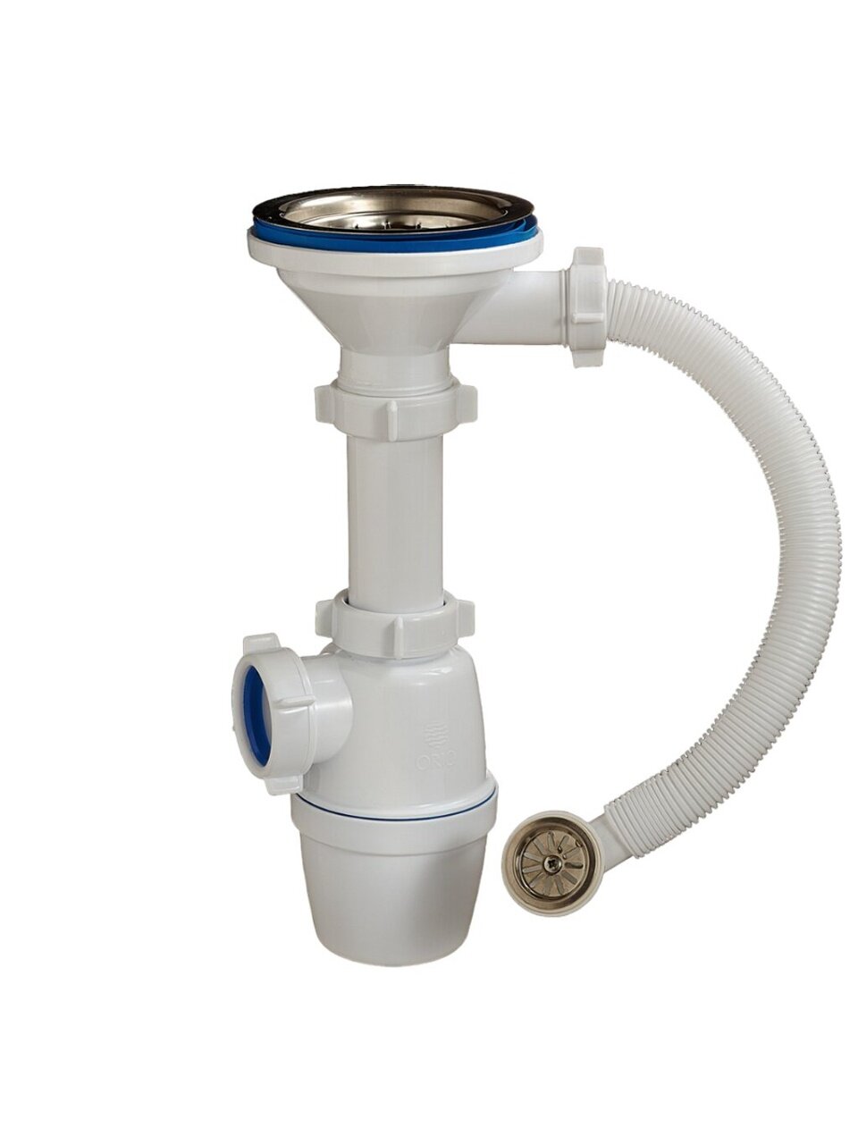 Сифон для мойки, 1 1/2&amp;quot;х40, с переливом, Сантехпродукт, Е-5007-1