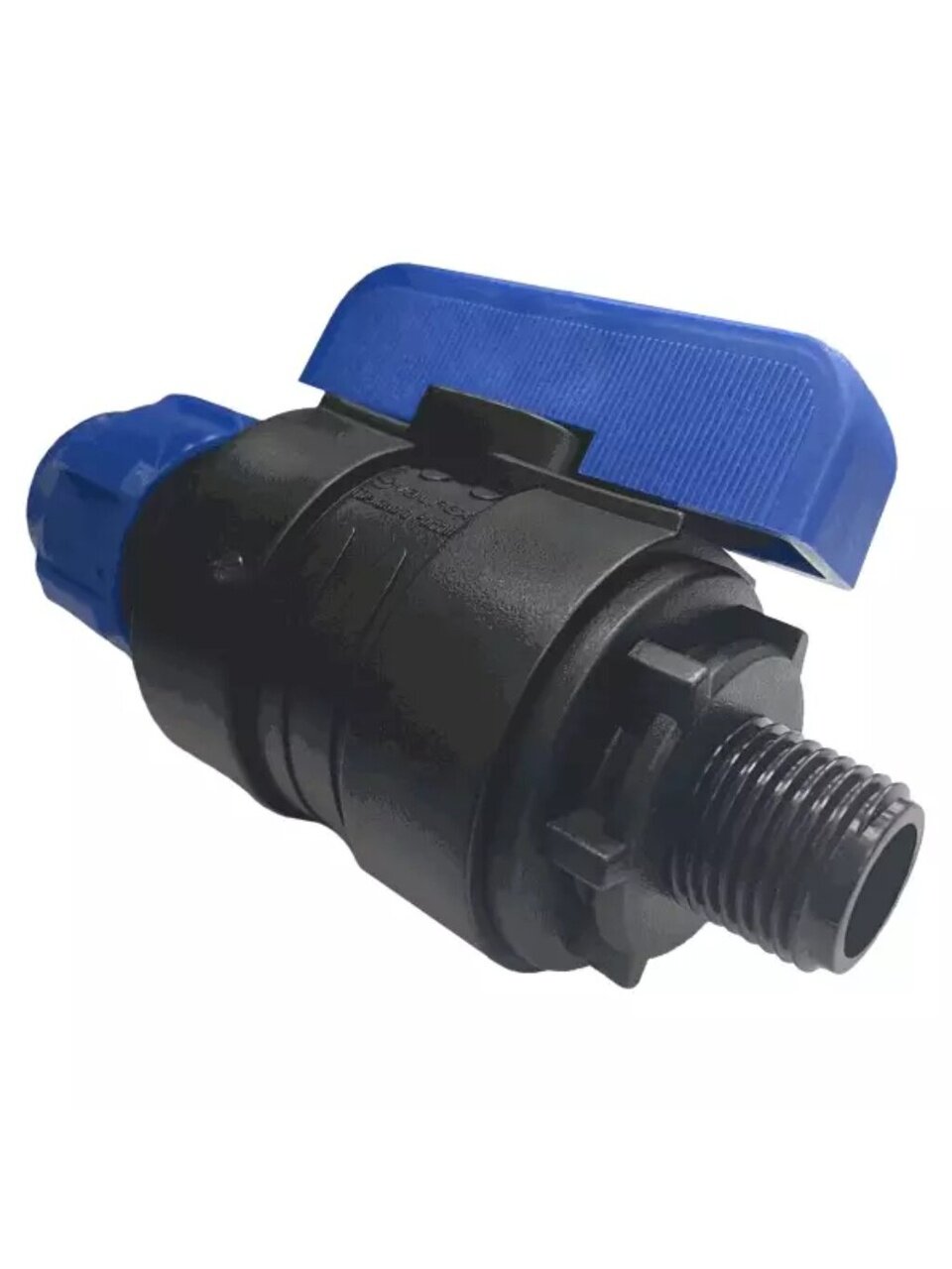 ПНД кран d25х1/2'', наружная резьба, шаровой, цанга, Valfex