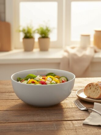 Салатник стеклокерамика, круглый, 12х5.5 см, 0.4 л, Diwali Granit, Luminarc, P9204, жемчужно-серый