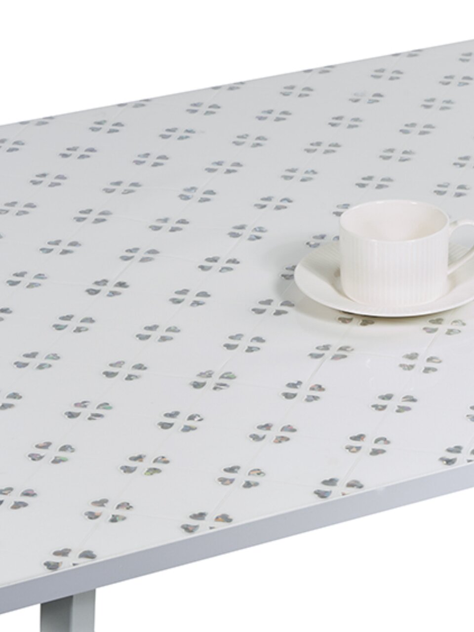 Клеенка Dekorelle, Декор, 1.2х20 м, силикон, серебро/белый фон, 049-S