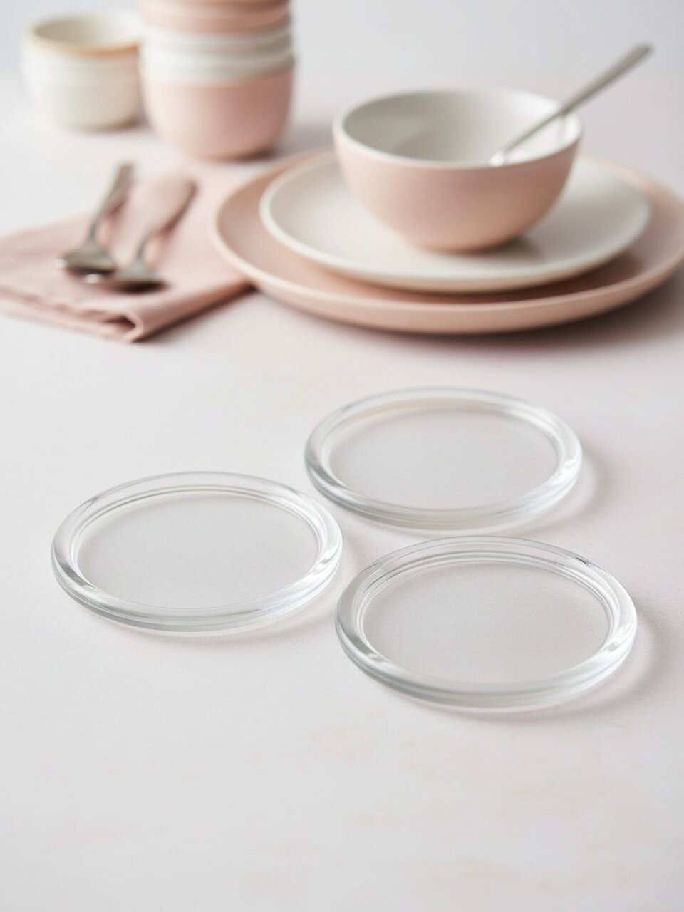 Набор декоративных подсвечников стекло, 3 свечи, 10 см, Pasabahce, Бейзик