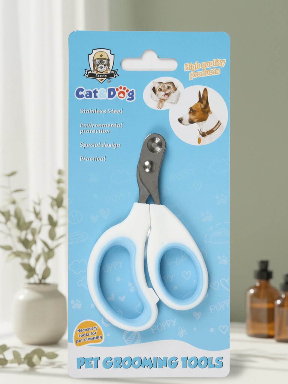 Когтерезка-ножницы для животных, 10.5х6.5 см, в ассортименте, Y4-11437