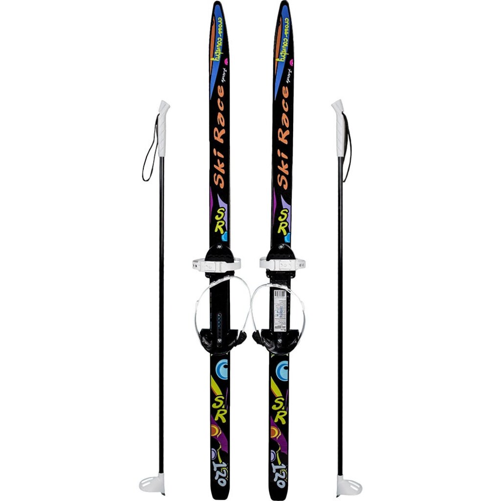 Лыжи для детей, 120 см, с палками, 95 см, универсальное крепление, носок фиксируемый, Ski Race, 332447-00 ученые записки старшего преподавателя