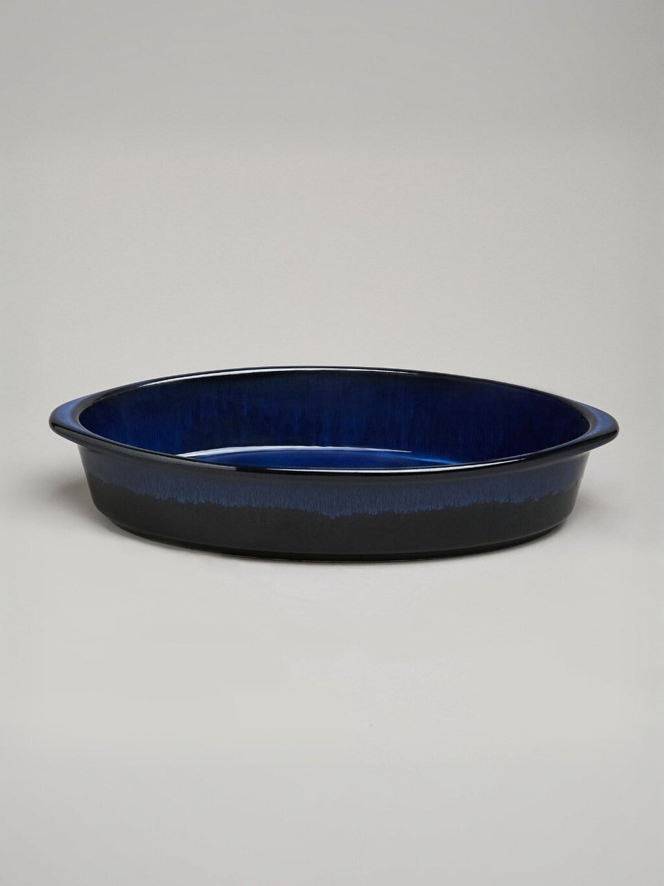 Форма для запекания керамика, 22х37х7 см, 2.5 л, овальная, Agness, Reactive Blue, 780-129