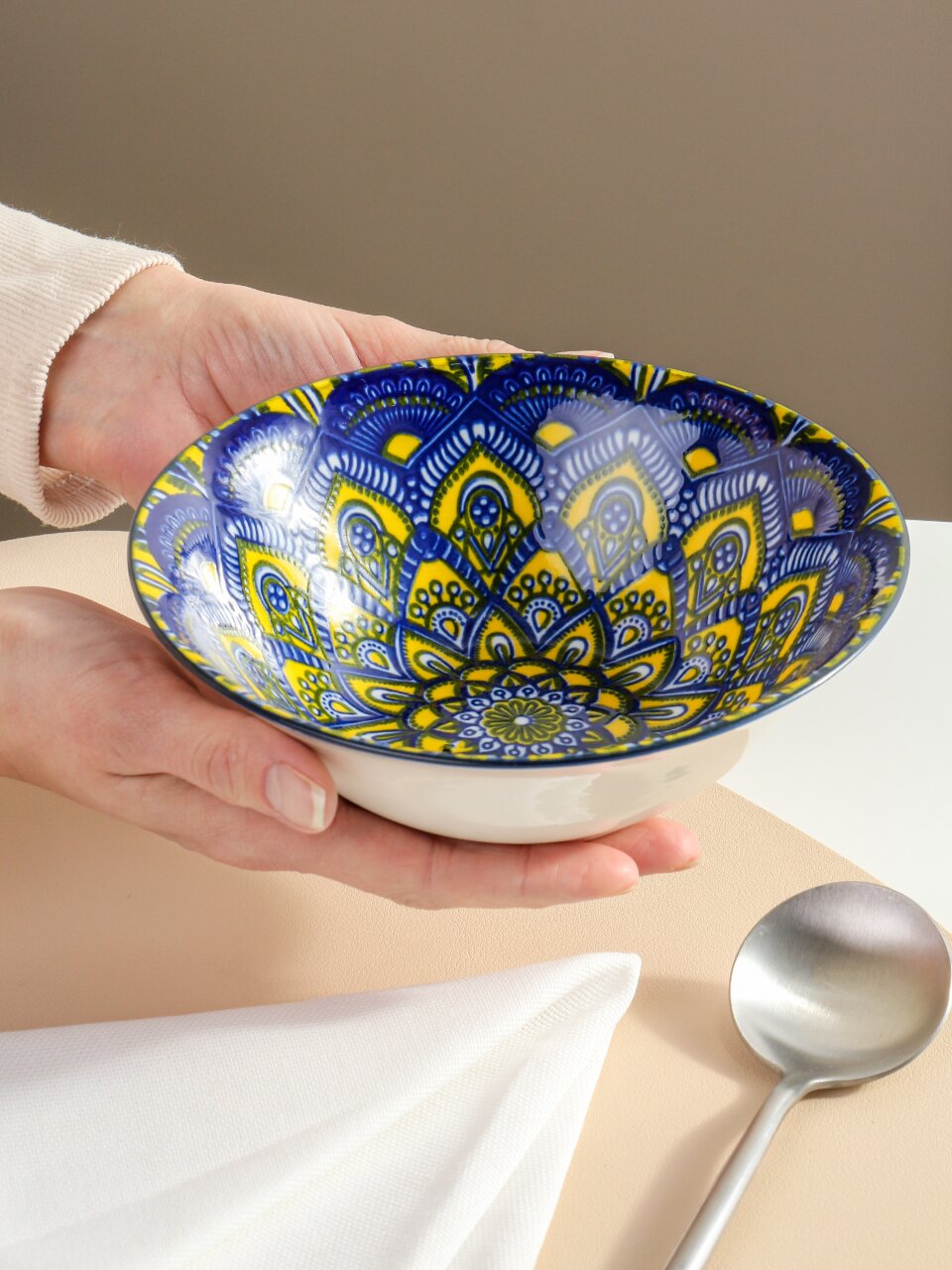 Салатник керамика, круглый, 18х7 см, Мантра, Y6-6014