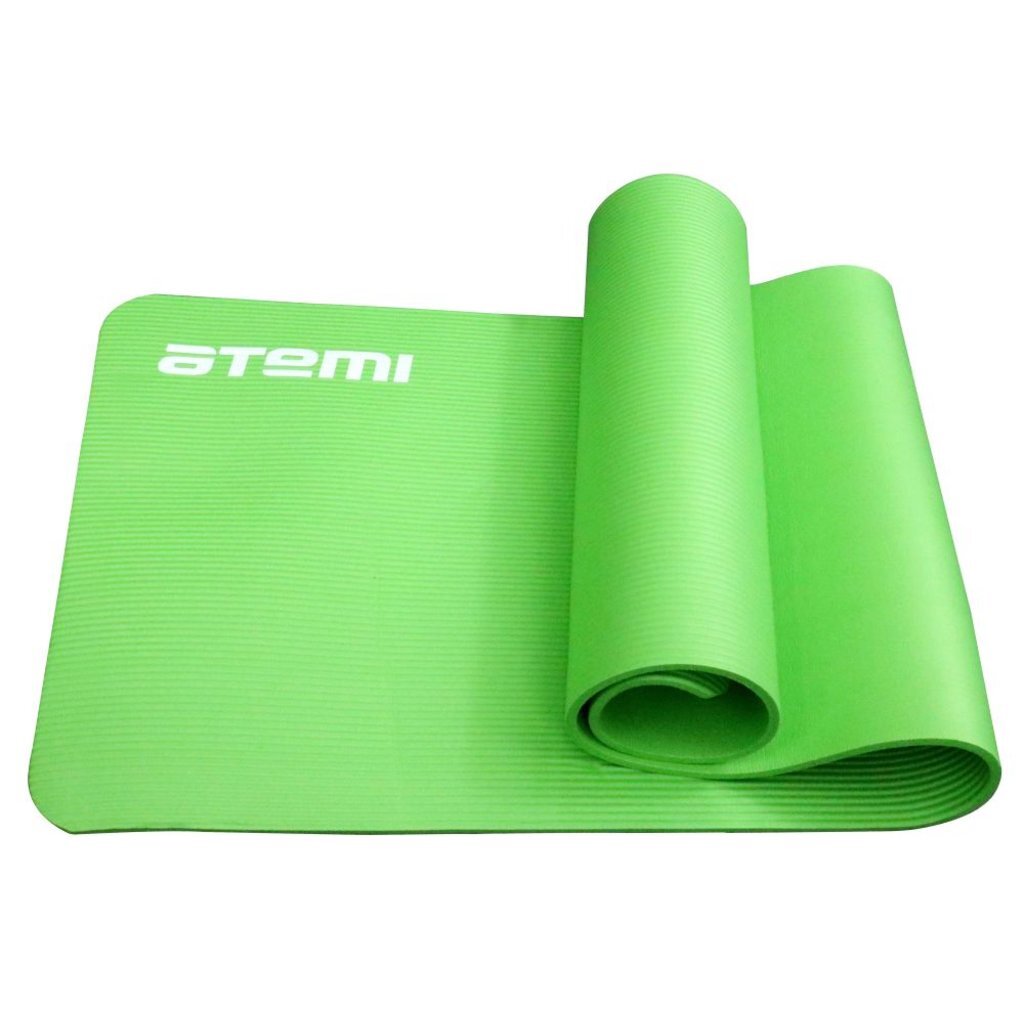 Коврик для йоги и фитнеса Atemi, AYM05GN, NBR, 183x61x1,0 см, зелёный, 00-00005947