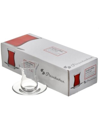 Набор чайный стекло, 12 предметов, на 6 персон, 160 мл, Pasabahce, Tea&Coffee, 96308, подарочная упаковка