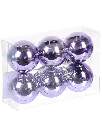 Елочный шар 6 шт, лаванда, 6 см, SYQD-0119156L
