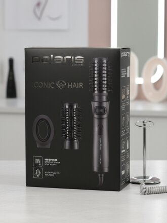 Фен Polaris, PHSB 1100Ri, 1200 Вт, ионизация, защита от перегрева, 2 режима, черный, 22117