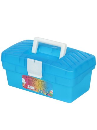 Ящик 28.5х15.5х12.5 см, пластик, Profbox, пластиковый замок, голубой, 610706