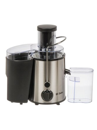 Соковыжималка электрическая Delta, DL-0232, 600 Вт, резервуар для сока 0.5 л, 2 скорости, 1.2 л, черная