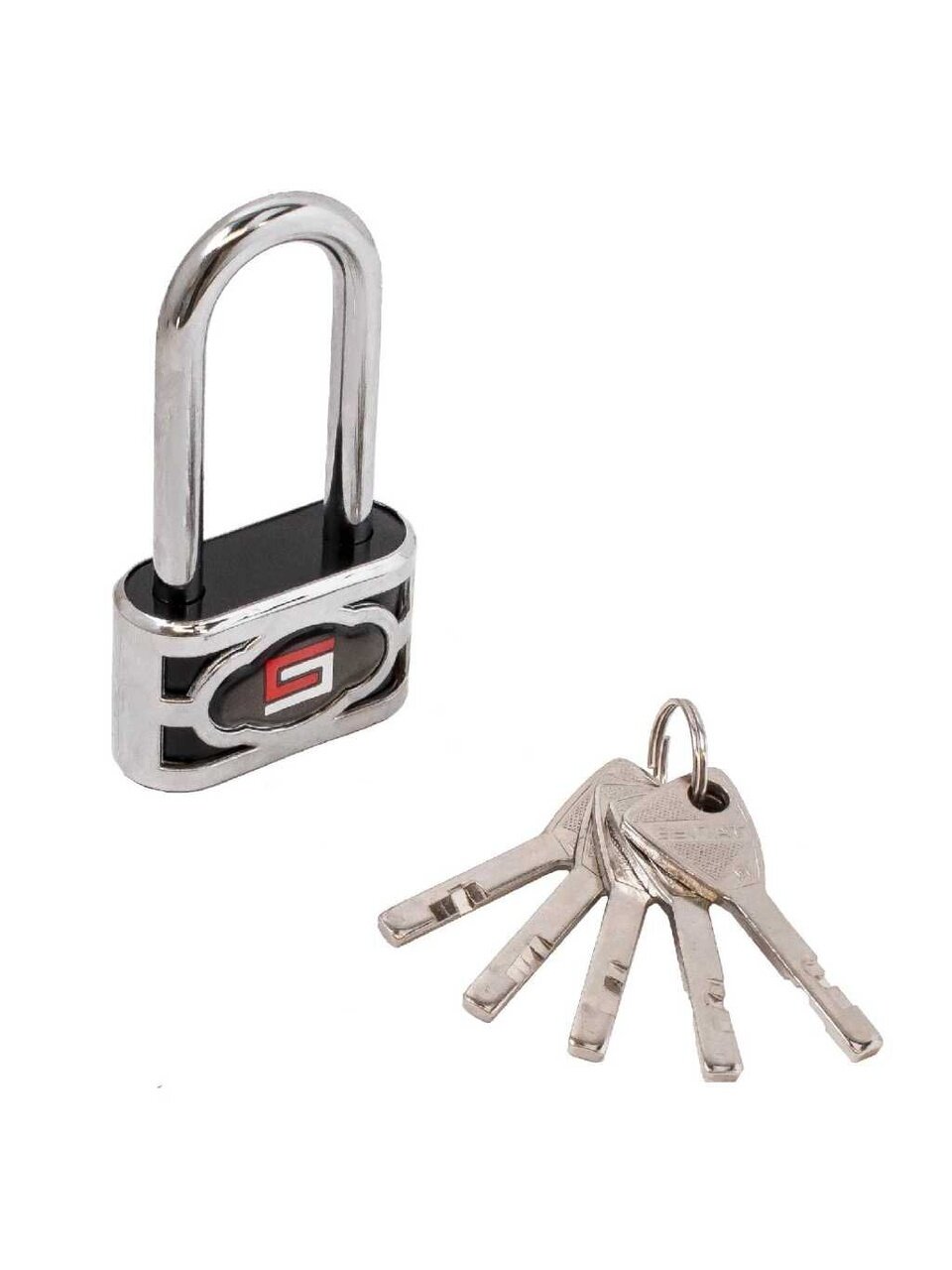 Замок навесной Булат, ВС 3-П50-01 ПЛ, 13 651, блистер, дисковый, серый, 54 мм, 5 ключей