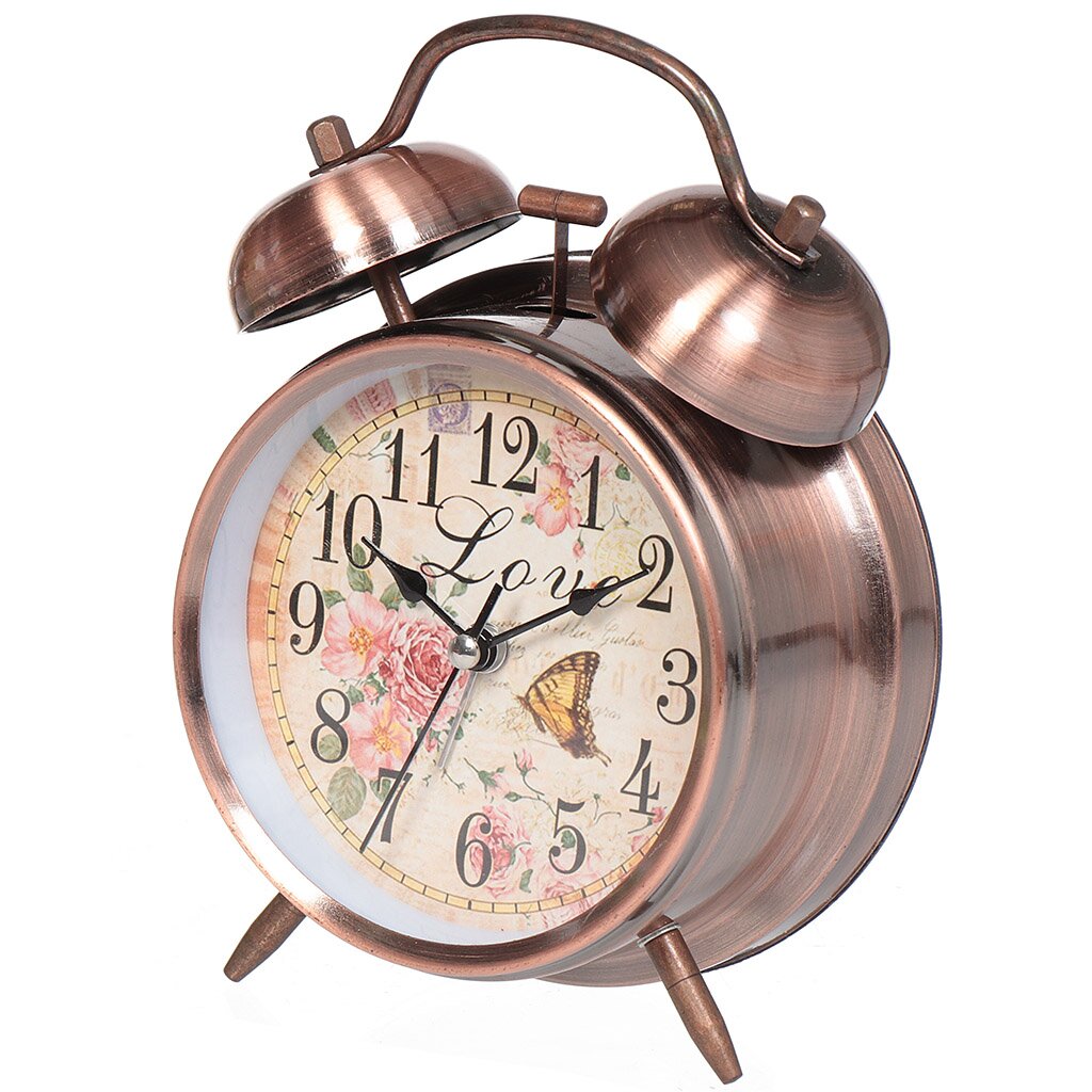 Часы-будильник настольные, медь, Розы, JC-11924 часы будильник настольные лондон jc 11923