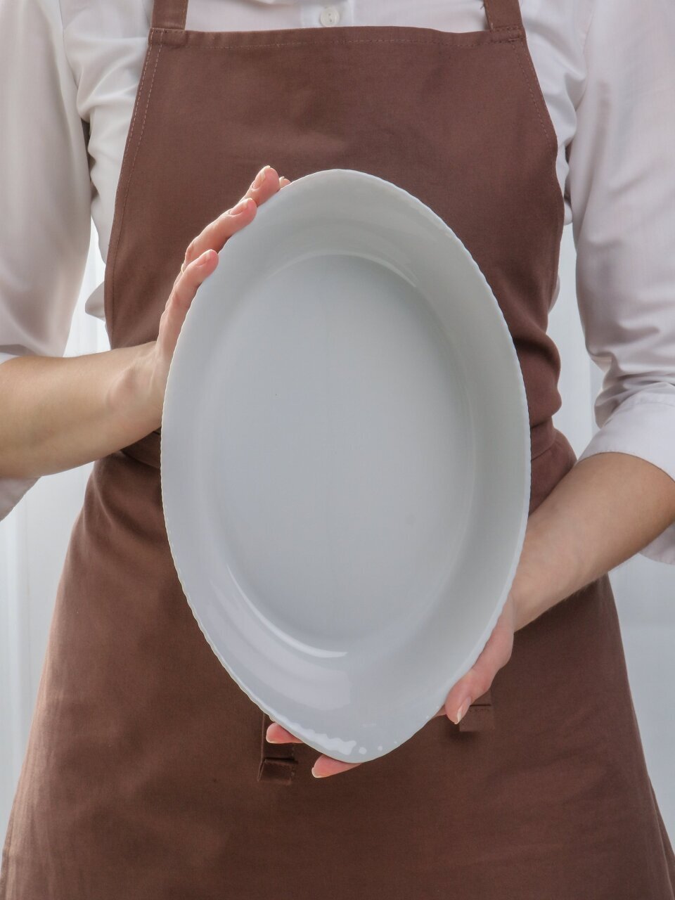 Форма для запекания стеклокерамика, 20х32 см, овальная, Luminarc, Smart Cuisine Wavy Granit, X1631