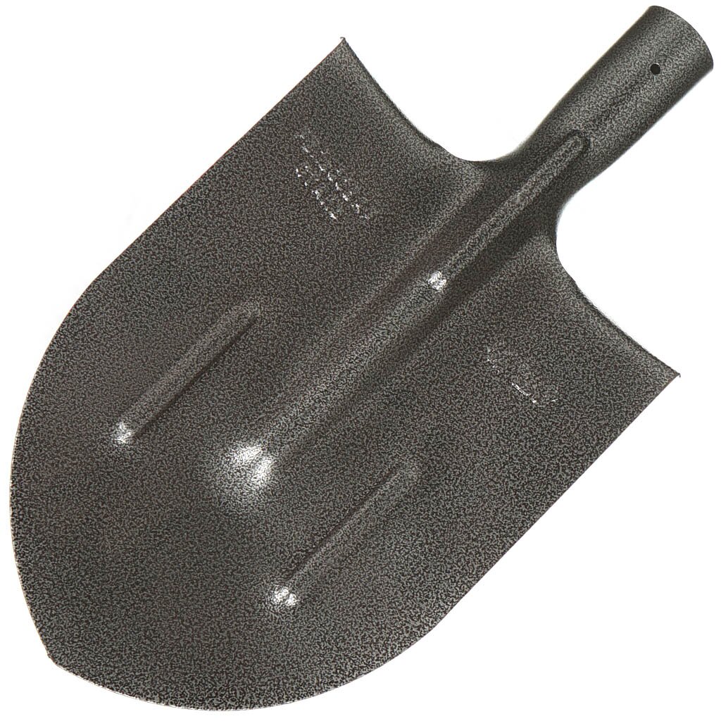 Лопата штыковая, рельсовая сталь, 1.4х200х270 мм, МЛШЗ, Мрамор, 0.66 кг, остроконечная