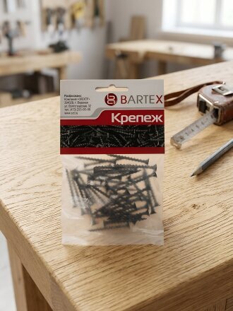 Саморез по металлу и гипсокартону, диаметр 3.5х41 мм, 40 шт, пакет, Bartex