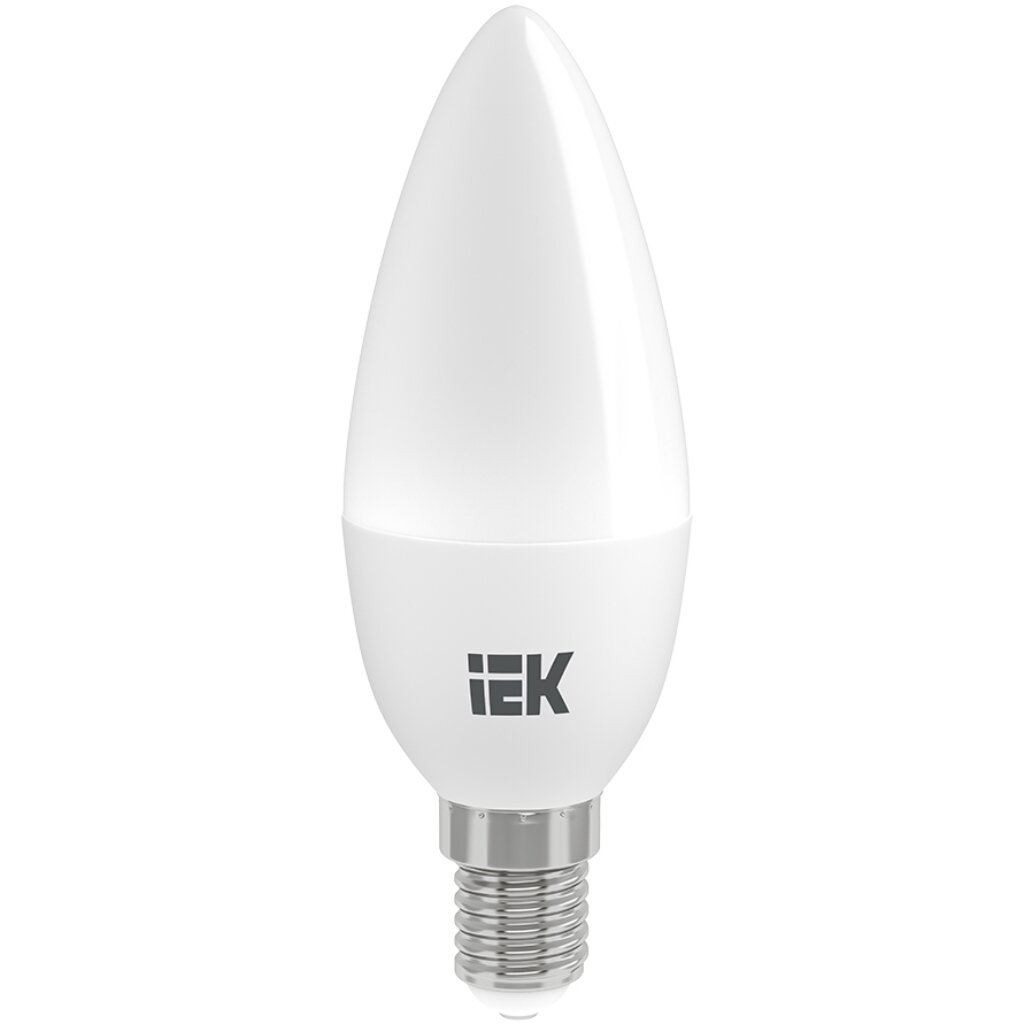 Лампа светодиодная E14, 9 Вт, 60 Вт, 230 В, свеча, 4000 К, свет нейтральный белый, IEK, C35, LED лампа светодиодная gu5 3 9 вт 60 вт 230 в софит 4000 к свет нейтральный белый iek mr16 led