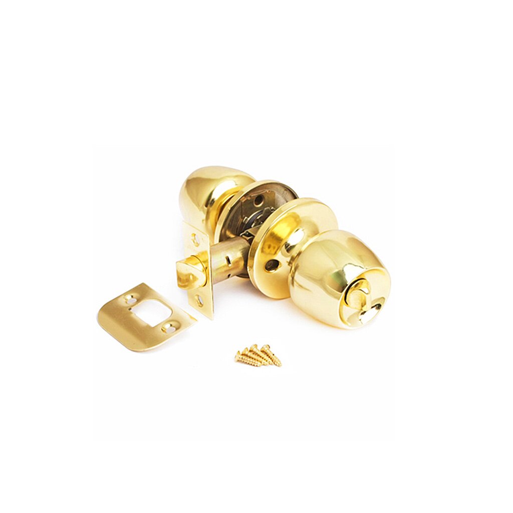 Защелка Avers, 0598-03-G, 17821, с фиксатором, ключ/фиксатор, золотая зажим сибртех 18422 с фиксатором круглые губки