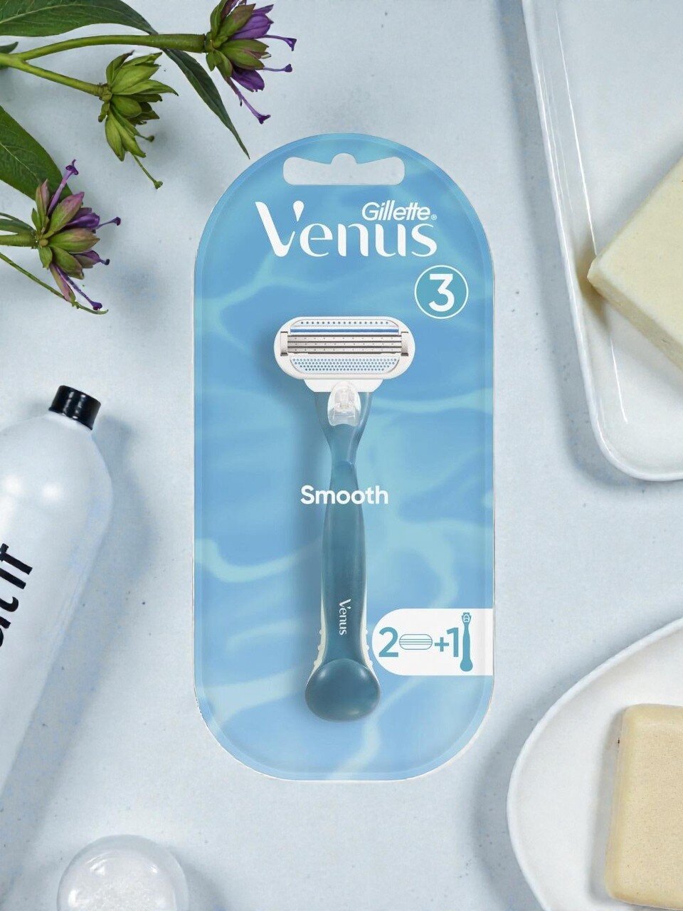 Станок для бритья Gillette, Venus, для женщин, 2 сменные кассеты