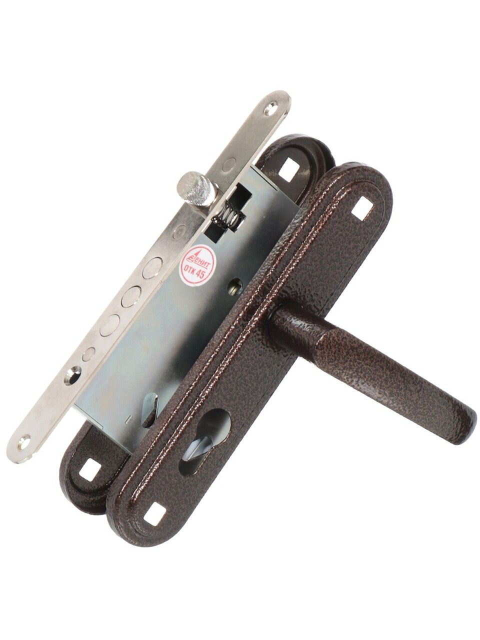 Замок врезной Зенит, ЗВ4.009/08/17, БП-00011272, ручка в комплекте, цилиндровый, универсальный, медный