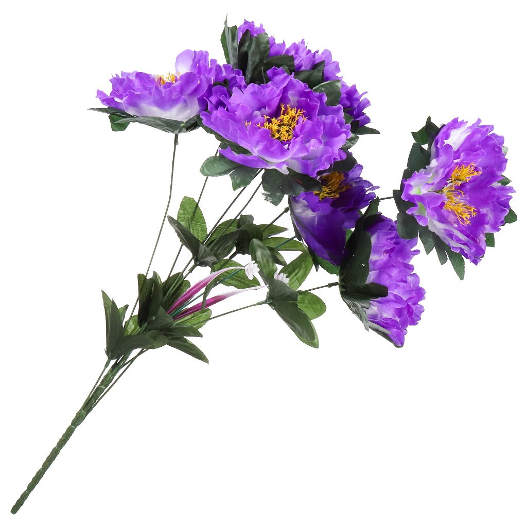 Цветок искусственный декоративный пасхальный, Пион с ромашками, 55 см, FB134