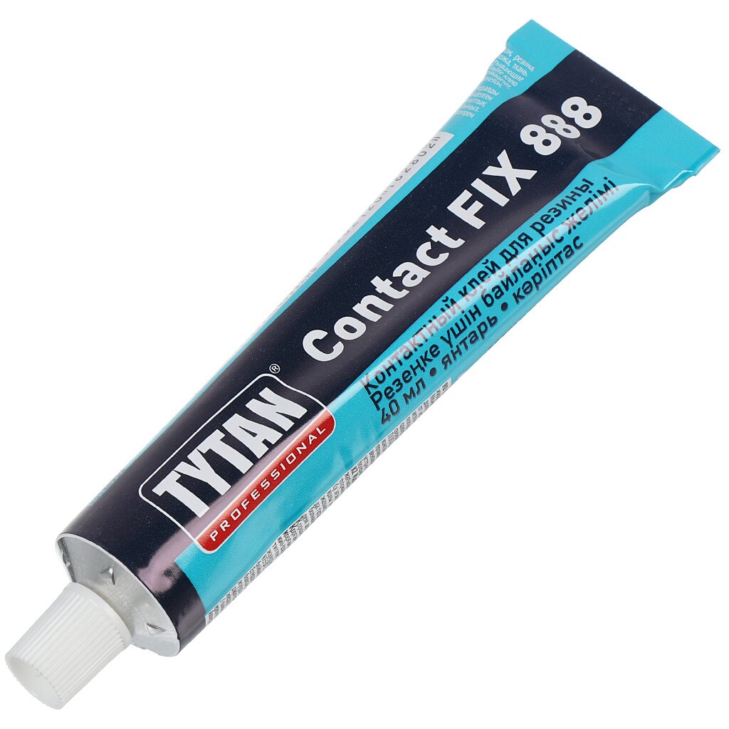 Клей контактный Tytan, каучуковый, многопрофильный, янтарный, однокомпонентный, 40 мл, 62802, Contact Fix 888 очиститель для пвх eurowindow 5 0 95 л tytan