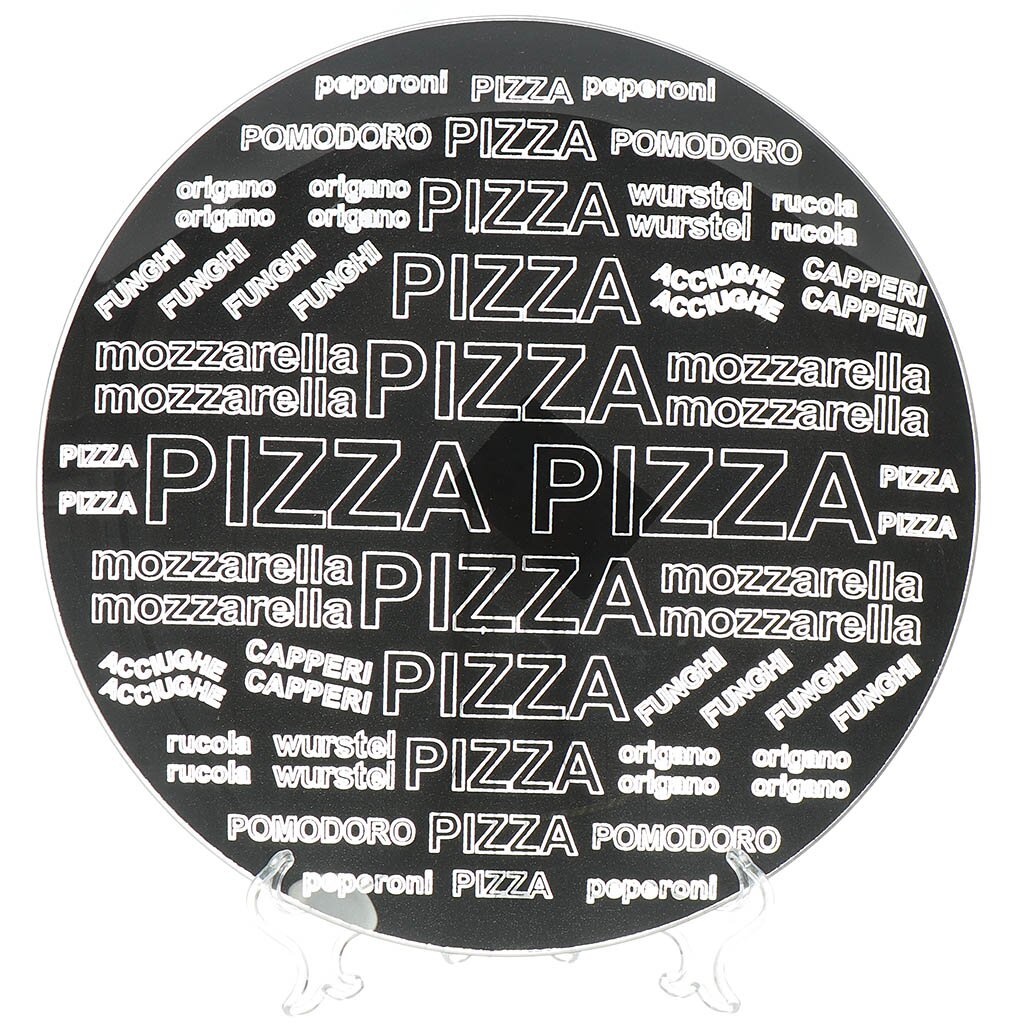 Блюдо стекло, круглое, 30 см, Пицца, 4840162460