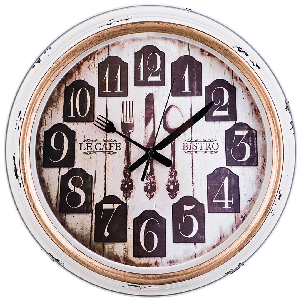 Часы настенные кварцевые кухня мира диаметр: 36 см диаметр циферблата:26 см, 220-285